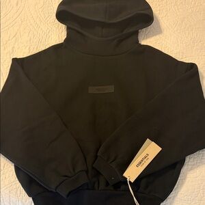 Essentials Black Hoodie for Kids
